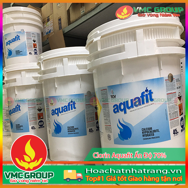 Clorin Aquafit Ấn Độ 70% – Ca(OCl)2 – CANXI HYPOCHLORITE